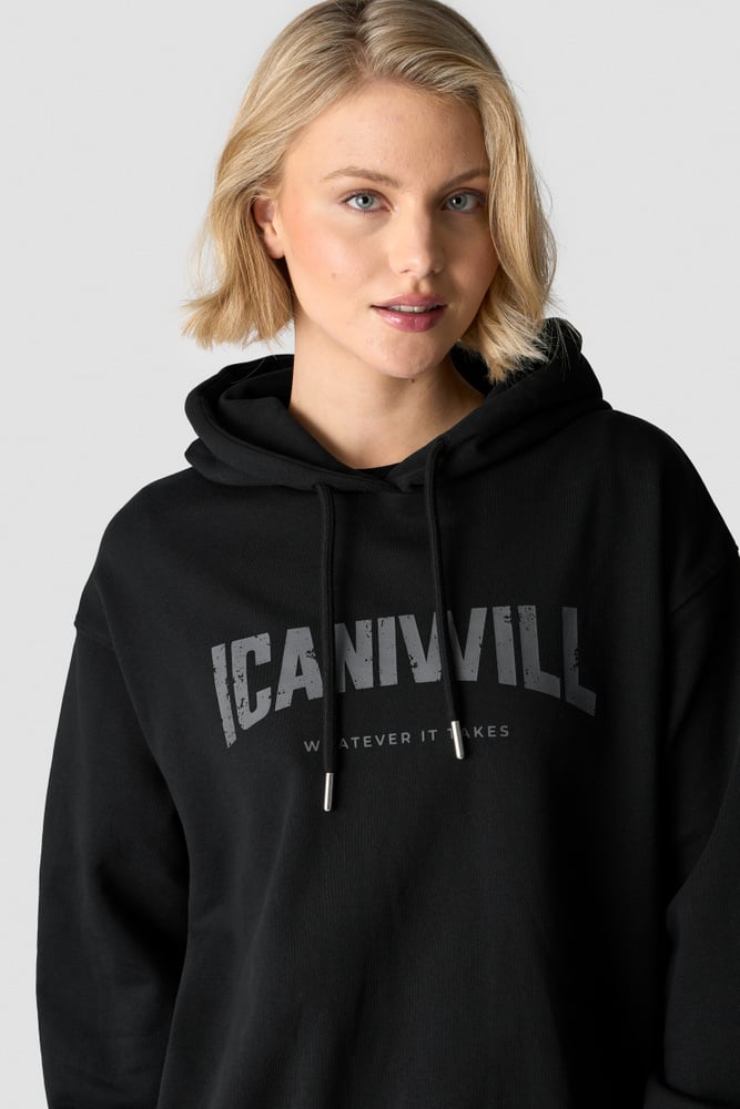 revive hoodie print wmn black