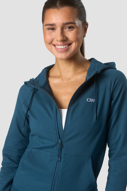 activity zip hoodie wmn teal