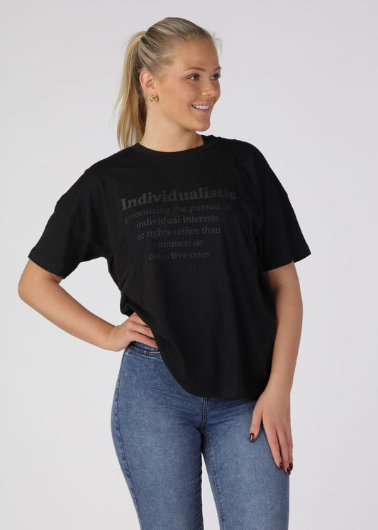 Ida Happiness T-Shirt - Black - for kvinde - NOISY MAY - Toppe