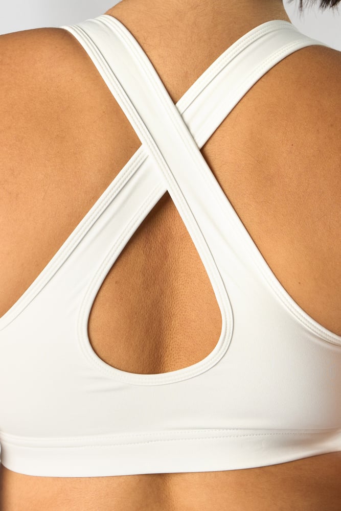 classic sports bra white