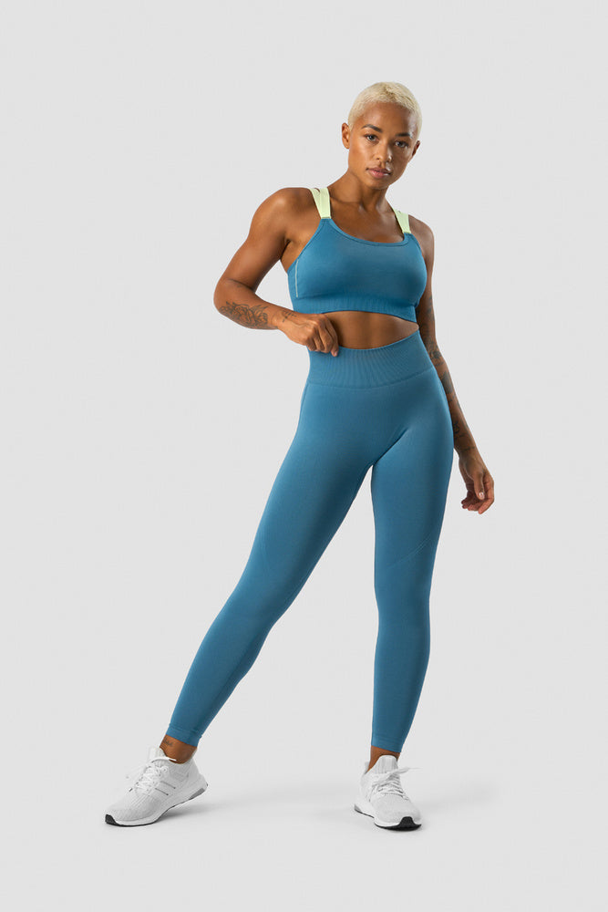 deluxe seamless adjustable sports bra teal