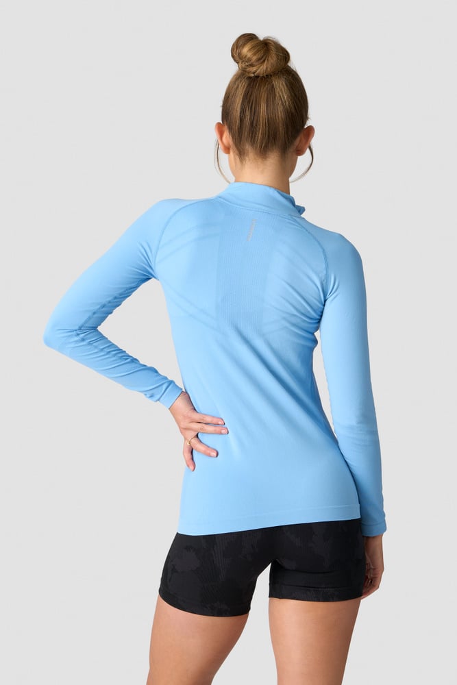 everyday seamless 1/4 zip wmn dove blue