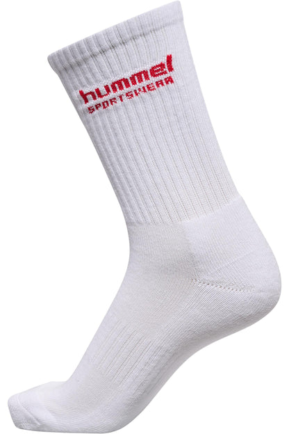 HUMMEL - Hml3-pack Socks Sportswear - White/tango Red