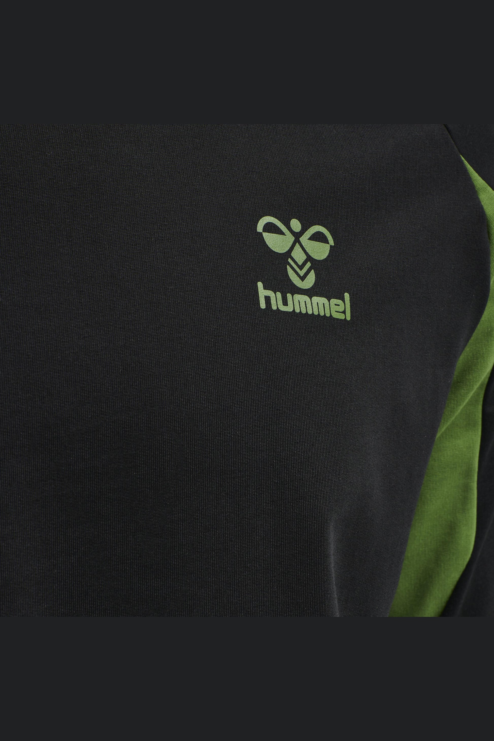 HUMMEL - Hmlaction Cotton Sweatshirt - Black/cactus