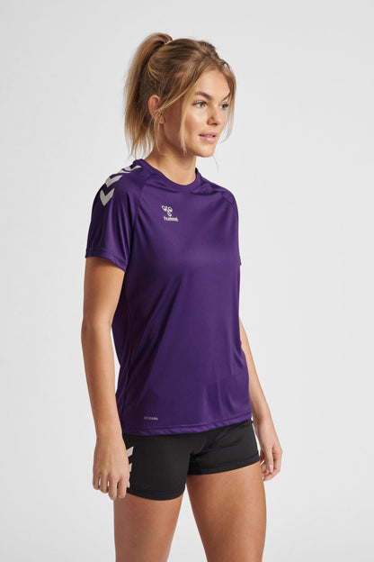 HUMMEL - Hmlcore Xk Core Poly Tee  S/s Woman - Acai/white