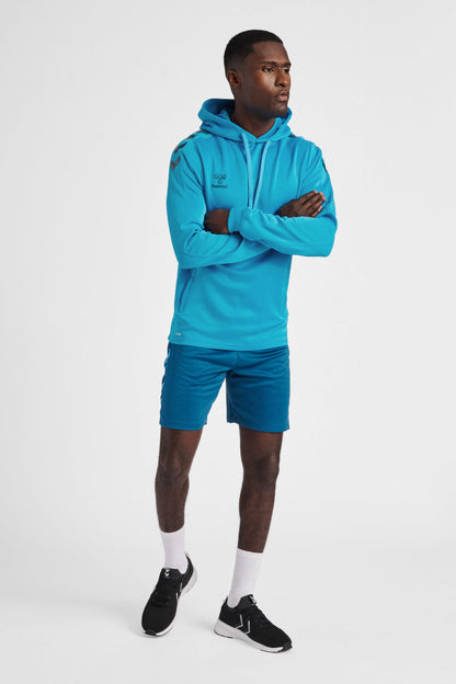 HUMMEL - Hmlcore Xk Poly Sweat Hoodie - Blue Danube