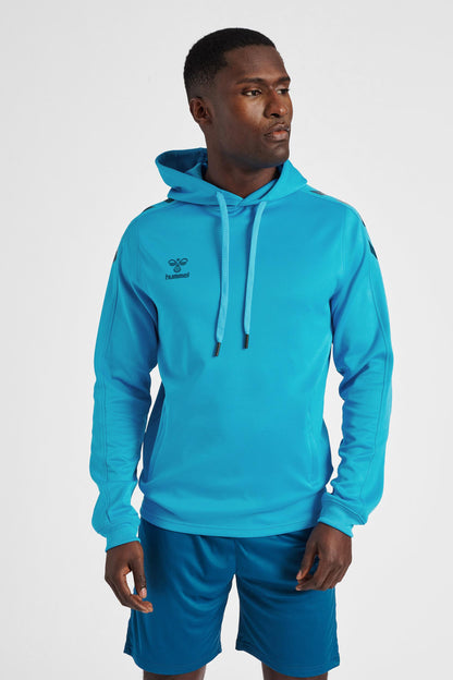 HUMMEL - Hmlcore Xk Poly Sweat Hoodie - Blue Danube