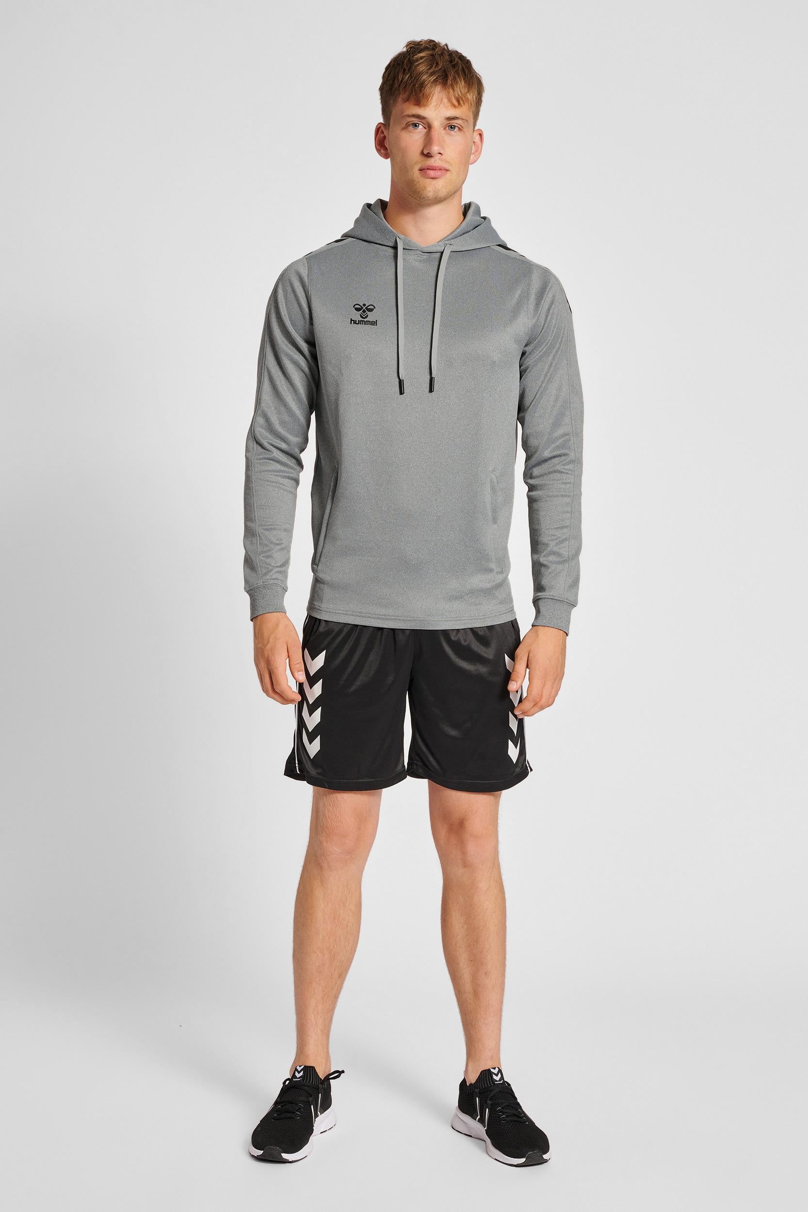 HUMMEL - Hmlcore Xk Poly Sweat Hoodie - Grey Melange