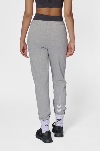 HUMMEL - Hmlelemental Regular Pants Woman - Grey Melange