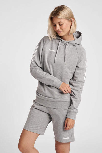 HUMMEL - Hmlgo Cotton Hoodie Woman - Grey Melange