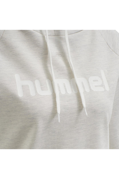 HUMMEL - Hmlgo Cotton Logo Hoodie Woman - Egret Melange