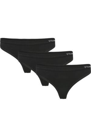 HUMMEL - Hmljuno 3 Pack Seamless Thong - Black