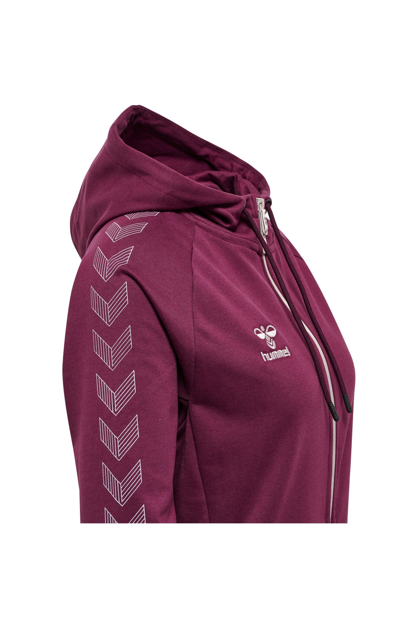 HUMMEL - Hmlmove Grid Cotton Zip Hoodie Woma - Grape Wine