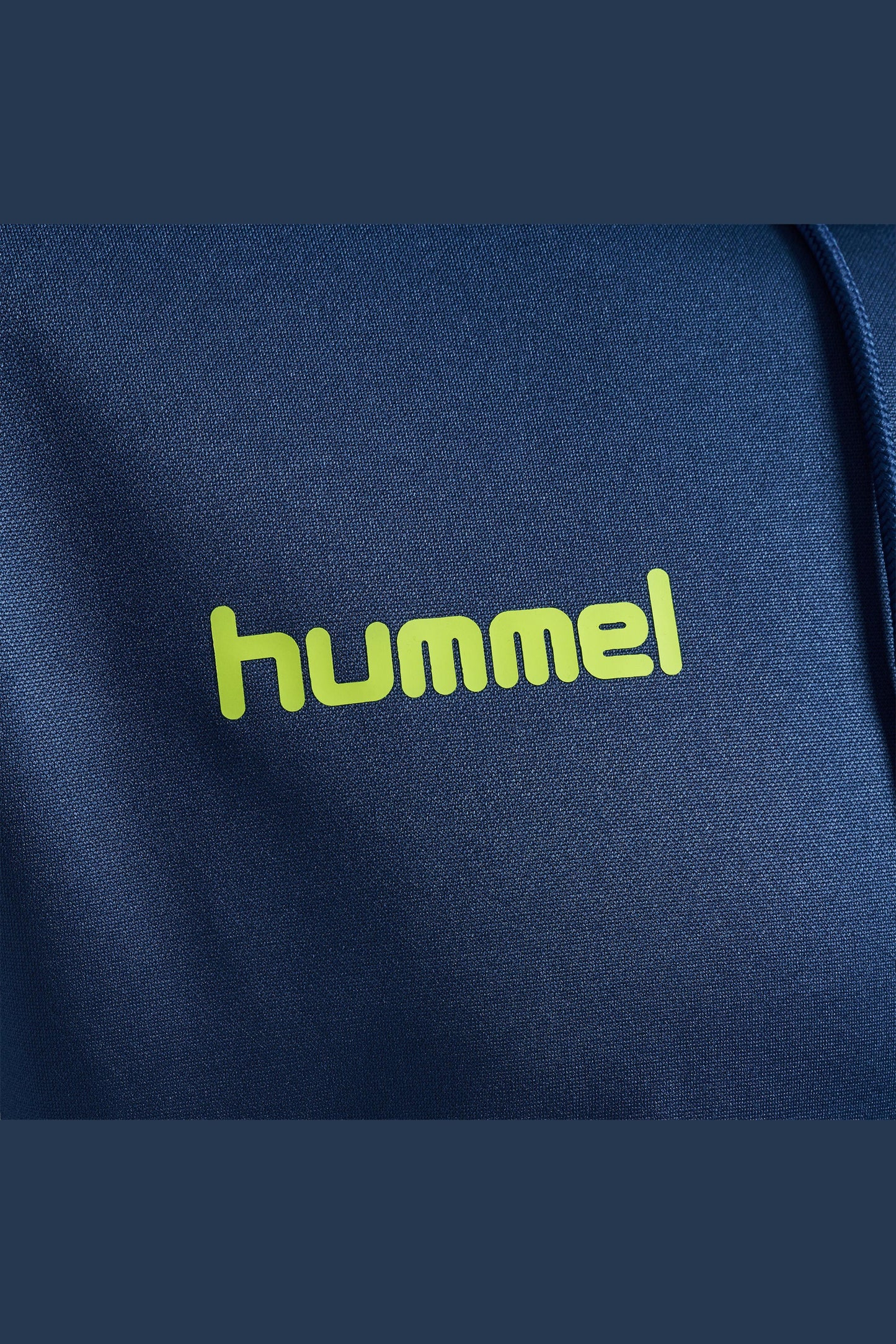 HUMMEL - Hmlpromo Poly Hoodie - Dark Denim/lime Punch