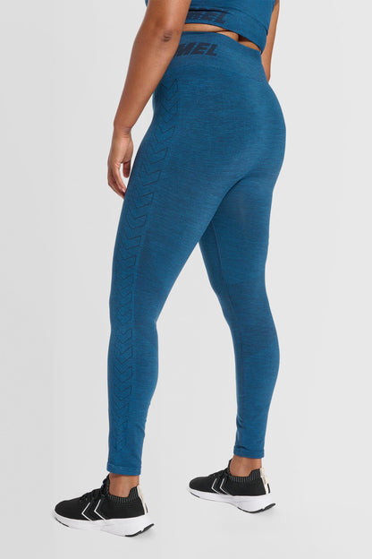 HUMMEL - Hmlte Curve Seamless Mw Tights - Insignia Blue Melange