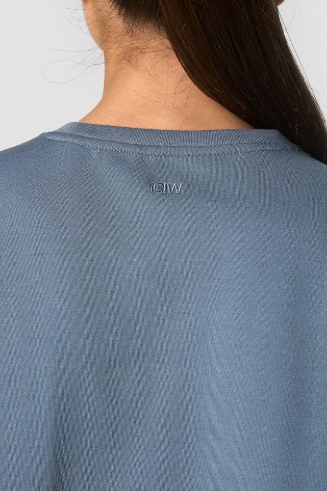 ICANIWILL - Revive Heavy Cropped T-shirt - Steel Blue