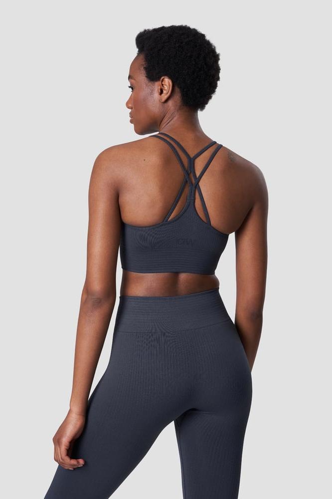 ICANIWILL - Ribbed Define Seamless Sports Bra - Smokey Blue