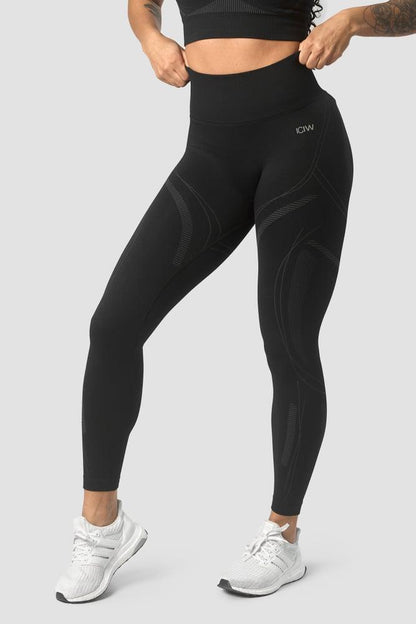 ICANIWILL - Ultra Seamless Tights Wmn Black - Black