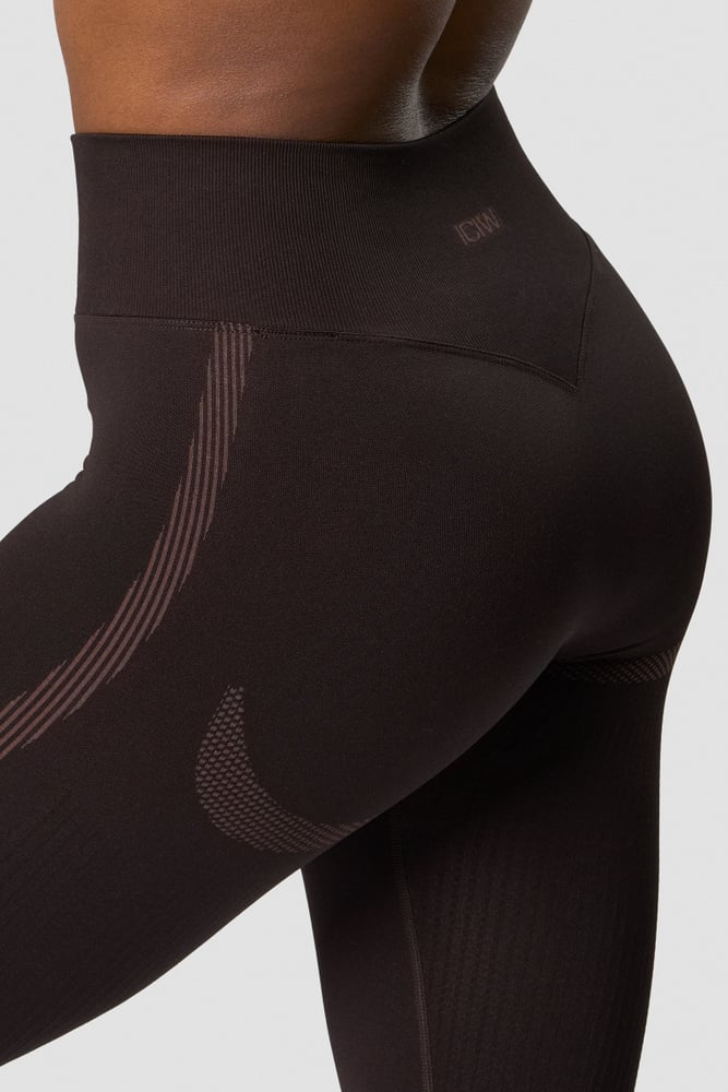 impact seamless v-shape tights dark brown