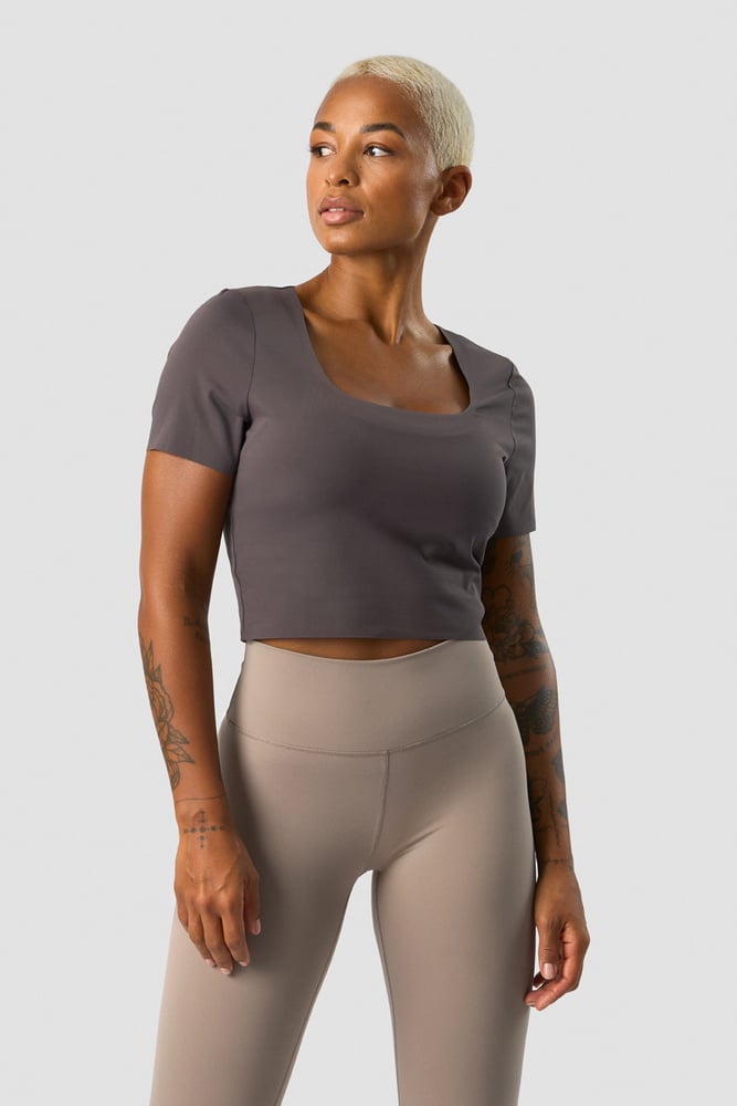 nimble soft cropped t-shirt clay