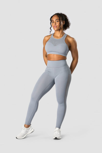 revive mesh sports bra dusty blue