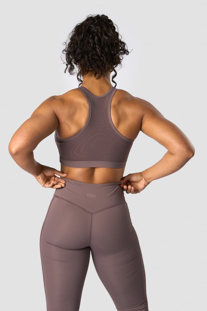 revive mesh sports bra dusty brown