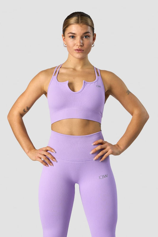 ribbed define seamless strappy bra lavender