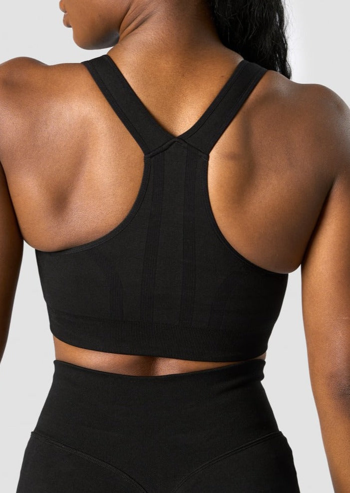 Rush Seamless Sports Bra - Black - for kvinde - ICANIWILL - Sports BH