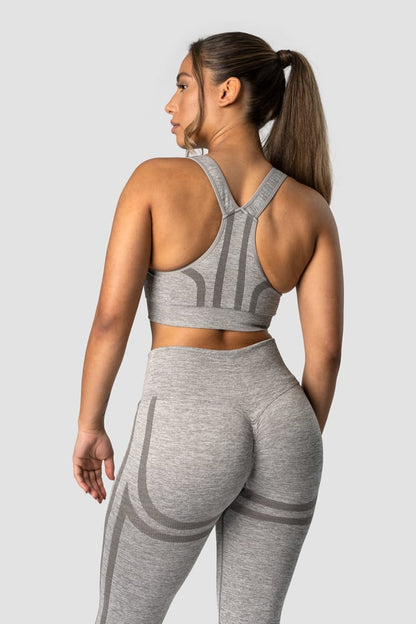 rush seamless sports bra lt grey melange