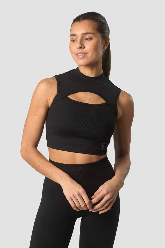 shourai cropped tank top wmn black