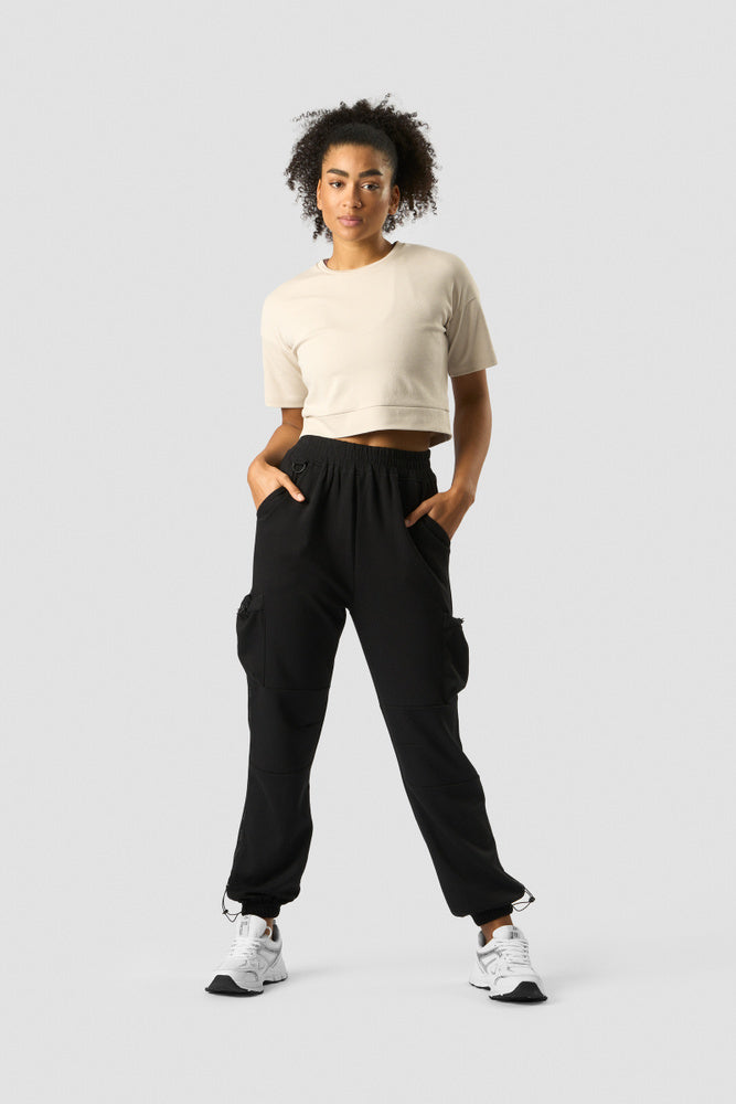 stance cropped t-shirt wmn beige