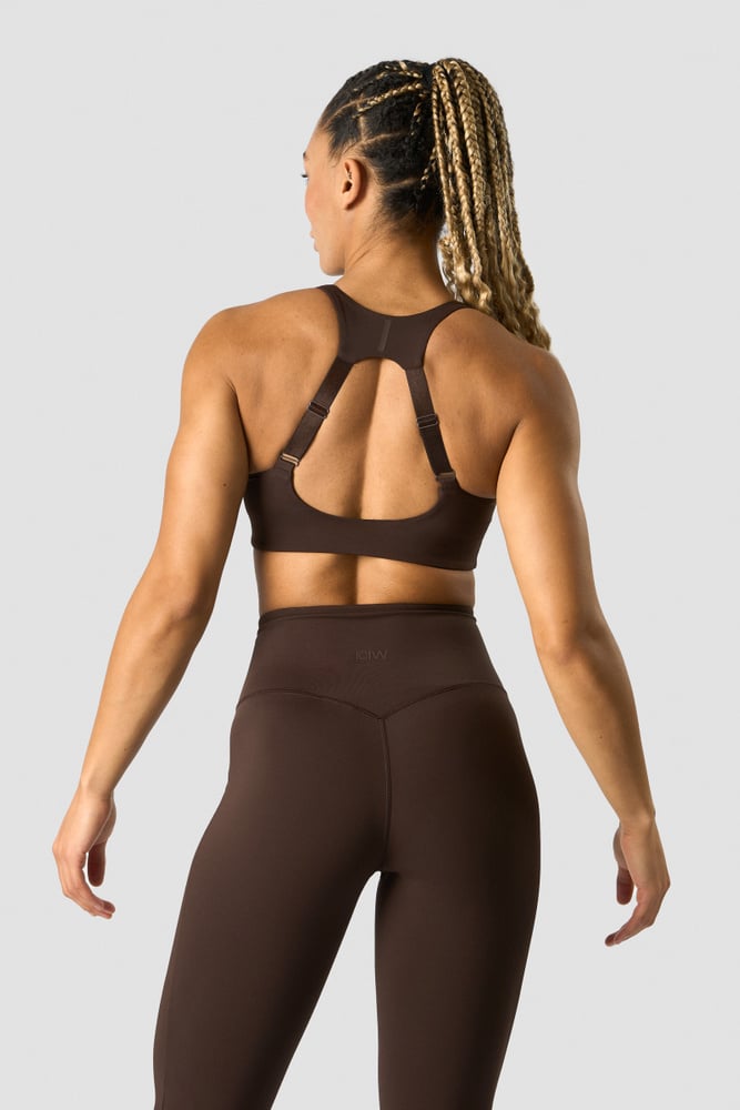 stride sports bra dark brown